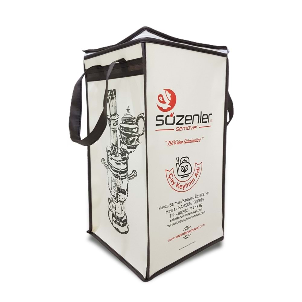 KS11 (4 LT) KROM KÖMÜRLÜ ODUNLU SEMAVER-DEMLİKLİ TAŞIMA ÇANTALI