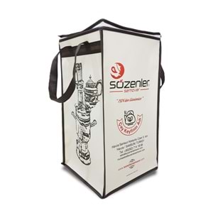 KS12 (4 LT) KROM SABİT ODUNLU DEMLİKLİ SEMAVER TAŞIMA ÇANTALI